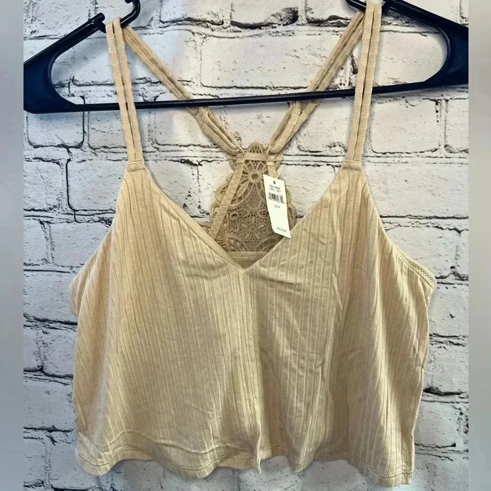Aerie NWT Longline Racerback Bralette Lace Detail Size Medium